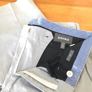 Bonobos slim lightweight cotton trouser NWOT